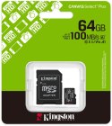 KINGSTON Karta pamięci microSD 64GB Kingston Canvas Select Plus microSDXC C10 UHS-1 64GB