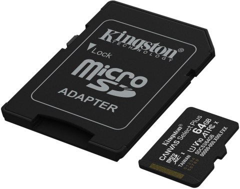 KINGSTON Karta pamięci microSD 64GB Kingston Canvas Select Plus microSDXC C10 UHS-1 64GB