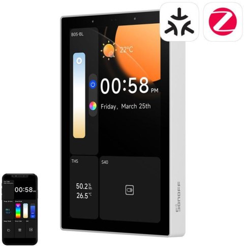 SONOFF Panel sterowania WiFi/Bluetooth/ZigBee Matter SONOFF NSPanel Pro 120 (biały) NSPanel120PW