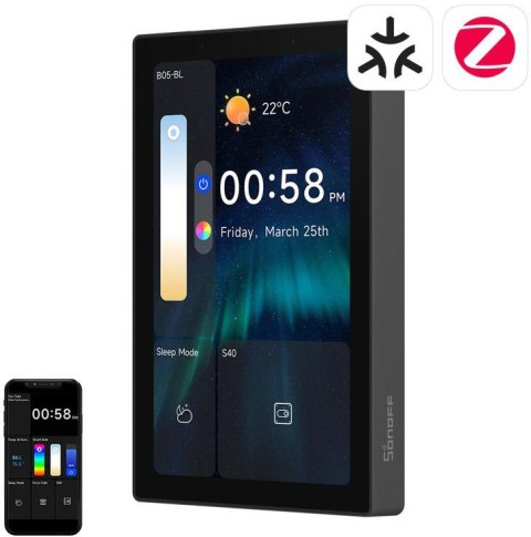 SONOFF Panel sterowania WiFi/Bluetooth/ZigBee Matter SONOFF NSPanel Pro 120 (czarny) NSPanel120PB