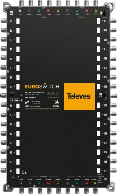 TELEVES EUROSWITCH 9x9x32 "F" KOŃCOWY/KASKADA ref. 719605