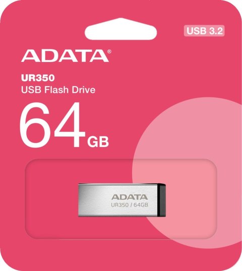 ADATA Adata Pendrive UR350 64GB USB3.2 Gen2 Metal czarny