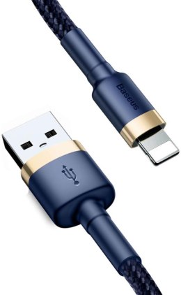 BASEUS Kabel Baseus Cafule USB-A / Lightning 2.4A QC 3.0 1 m - niebiesko-złoty