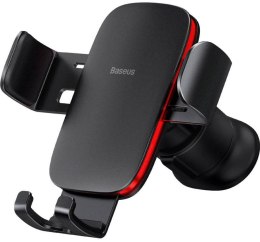 BASEUS Uchwyt samochodowy na telefon do kratki nawiewu Baseus Metal Age II Gravity, czarny