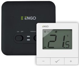 ENGO CONTROLS ENGO Controls E20i-W - Regulator temperatury, bezprzewodowy, bateryjny, Wi-Fi, Internetowy, biały, 868MHz