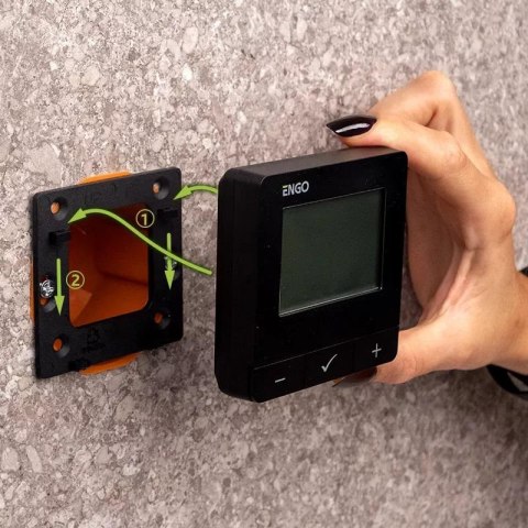 ENGO CONTROLS ENGO Controls E25-24B - Regulator temperatury, 24V, czarny, Internetowy, natynkowy ZigBee/868MHz