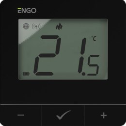 ENGO CONTROLS ENGO Controls E25-BATB - Regulator temperatury, bateryjny, czarny, ZigBee/868MHz, natynkowy