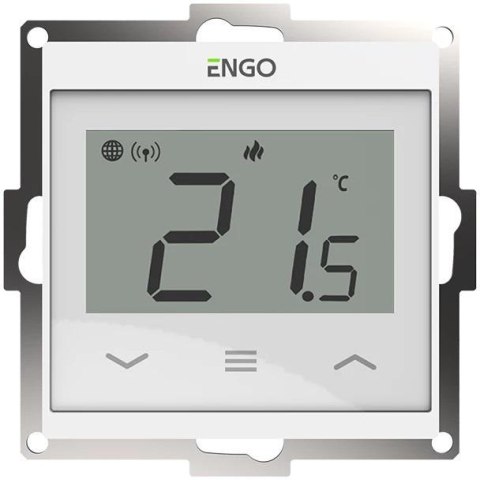 ENGO CONTROLS ENGO Controls E55-W - Regulator temperatury do ramki 55x55, 230V, biały, Internetowy, Wi-Fi