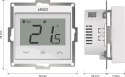 ENGO CONTROLS ENGO Controls E55-W - Regulator temperatury do ramki 55x55, 230V, biały, Internetowy, Wi-Fi