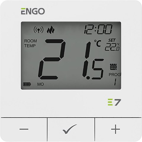 ENGO CONTROLS ENGO Controls E7-RFW - Programowany, bezprzewodowy regulator temperatury, biały