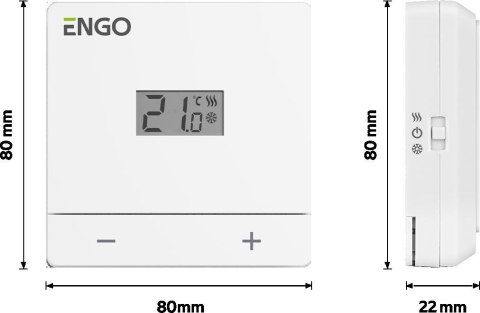 ENGO CONTROLS ENGO Controls EASY-230W - Regulator temperatury, 230V, biały, dobowy, natynkowy