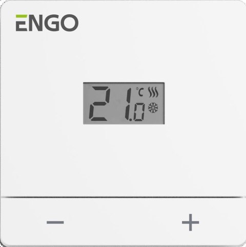 ENGO CONTROLS ENGO Controls EASY-BATW - Regulator temperatury, bateryjny, biały, dobowy, natynkowy