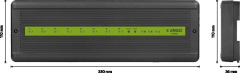 ENGO CONTROLS ENGO Controls ECB62-ZB - Listwa bezprzewodowa 6 stref + 2 strefy przewodowe, 230V, ZigBee, moduł pompy i kotła