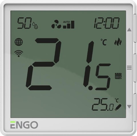 ENGO CONTROLS ENGO Controls EFAN-24W - Regulator klimakonwektorów, 24V, biały, Internetowy, podtynkowy , Wi-Fi