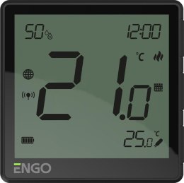 ENGO CONTROLS ENGO Controls EONE-BATB - Regulator temperatury, bateryjny (Li-Ion), czarny, Internetowy, akumulatorowy, ZigBee, natynkowy