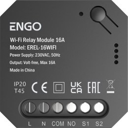 ENGO CONTROLS ENGO Controls EREL-16WIFI - Smart Relay inteligentny przekaźnik Wi-Fi do systemu ENGO Smart, 1x16A, NO-COM
