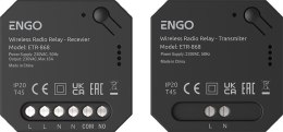 ENGO CONTROLS ENGO Controls ETR-868 - Przekaźnik bezprzewodowy EngoLink, nadajnik+odbiornik sterowany radiowo, 868Mhz, 230V