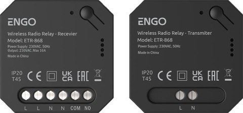 ENGO CONTROLS ENGO Controls ETR-868 - Przekaźnik bezprzewodowy EngoLink, nadajnik+odbiornik sterowany radiowo, 868Mhz, 230V