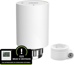 ENGO CONTROLS ENGO Controls ETRV-M30+RA - Głowica grzejnikowa bezprzewodowa, RA, elektroniczna M30x1,5, bateryjna, biała w zestawie z adaptere