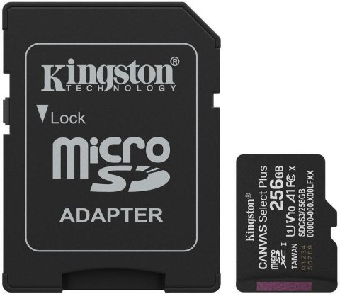 KINGSTON Karta pamięci microSD Kingston Canvas Select Plus microSDXC C10 UHS-I 256GB