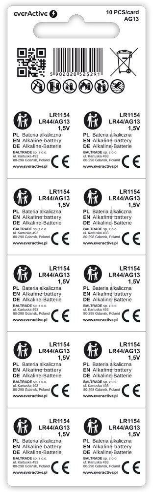 PANASONIC Bateria G13 / LR44 / LR1154 everActive 1,5V (blister 10 szt.)