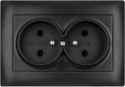 VCX Gniazdo podwójne z uziemieniem VCX WESA LC 16 Czarny