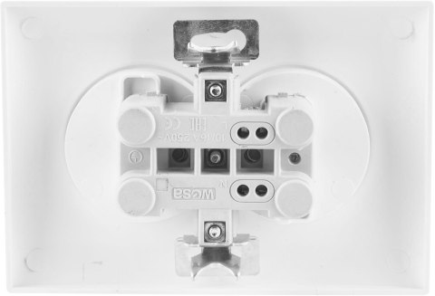 VCX Gniazdo podwójne z uziemieniem VCX WESA LC 16 Czarny