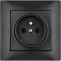 VCX Gniazdo pojedyncze z uziemieniem VCX WESA LC 13 Czarny