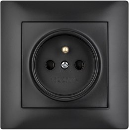 VCX Gniazdo pojedyncze z uziemieniem VCX WESA LC 13 Czarny