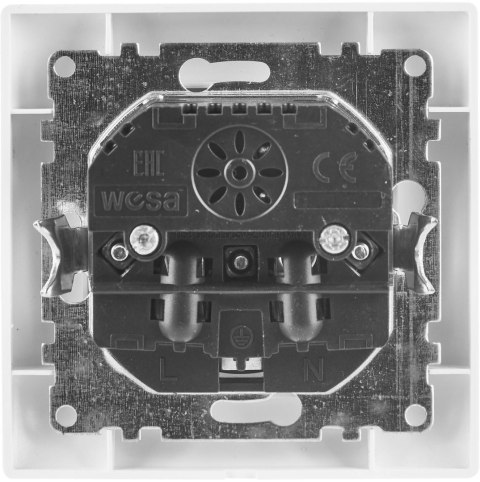 VCX Gniazdo pojedyncze z uziemieniem z USB VCX WESA LC 13A Biały