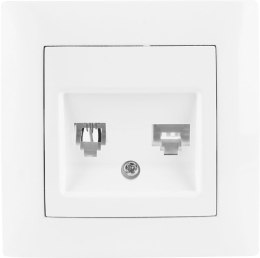 VCX Gniazdo telefoniczno-komputerowe VCX WESA LC 42 Biały