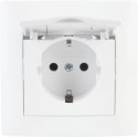 VCX Gniazdo z klapką typ: schuko VCX WESA LC 18 Biały