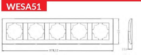 VCX Ramka pięciokrotna VCX WESA LC-51
