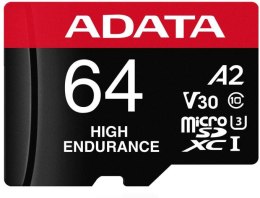 ADATA Adata Karta microSD High Endurance 64GB UHS1 U3 V30 A2 100/80MB/s + Adapter