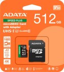 ADATA Adata Karta pamięci microSD Speed Plus 512GB UHS1 U3 V30 A2 180/160 MB/s