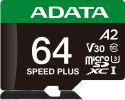 ADATA Adata Karta pamięci microSD Speed Plus 64GB UHS1 U3 V30 A2 160/140 MB/s