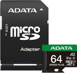 ADATA Adata Karta pamięci microSD Speed Plus 64GB UHS1 U3 V30 A2 160/140 MB/s