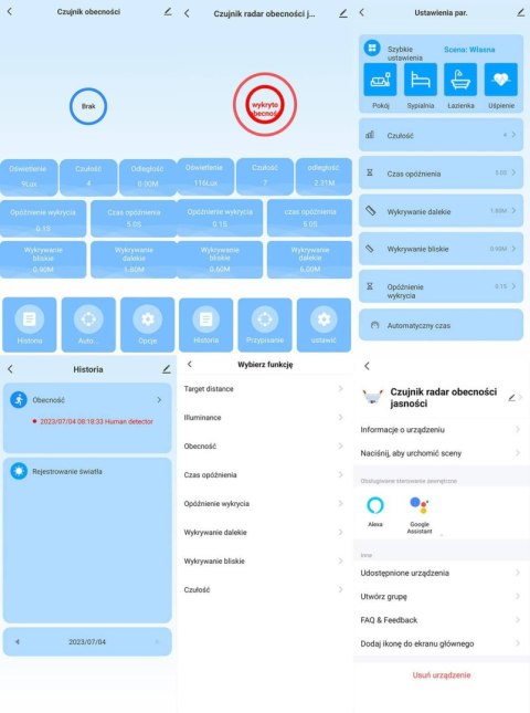 OXT OXT Czujnik radar obecności jasności 230V WiFi TUYA T150