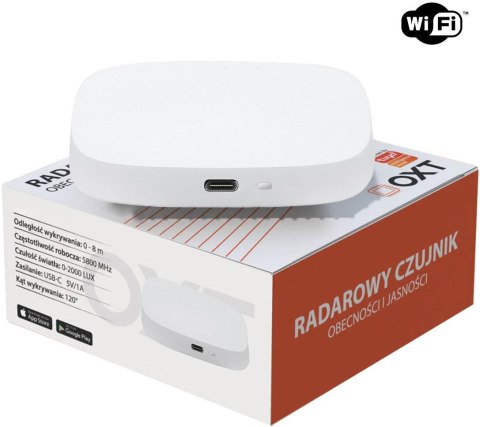 OXT OXT Czujnik radar obecności jasności USB WiFi TUYA T155
