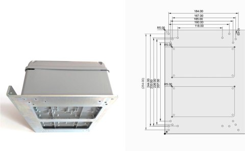 PRESBET Stalowy uchwyt central sterujących do CAME, BFT, GENIUS, BENINCA, DEA