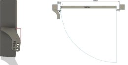 PRESBET Uchwyty MOD.100/12/36 na słupek do napędów z otworami 12mm: CAME, ROGER, FAAC, Genius, DTM, Proxima, Hato, Tousek itd.