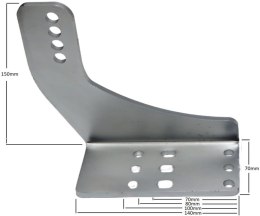 PRESBET Uchwyty MOD.10/90 poza słupek do napędów z otworami 10mm: Beninca, NICE, BFT Athos, DEA itd.