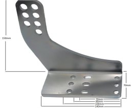 PRESBET Uchwyty MOD.12/90 poza słupek do napędów z otworami 12mm: CAME, ROGER, FAAC, Genius, DTM, Proxima, Hato, Tousek itd.