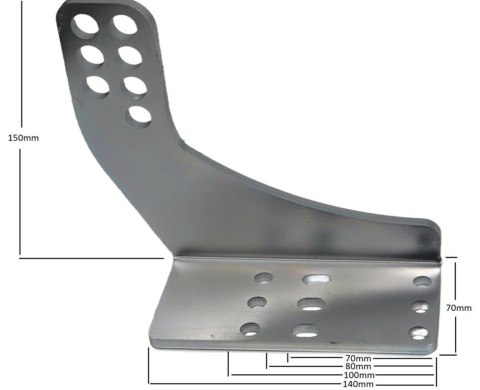 PRESBET Uchwyty MOD.12/90 poza słupek do napędów z otworami 12mm: CAME, ROGER, FAAC, Genius, DTM, Proxima, Hato, Tousek itd.