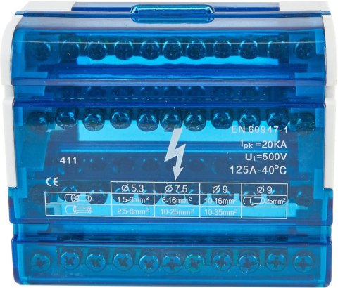 VCX Blok rozdzielczy 4 pola 11 otworów VCX