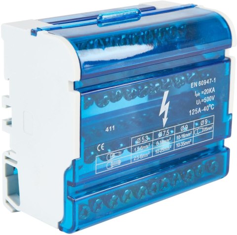 VCX Blok rozdzielczy 4 pola 11 otworów VCX