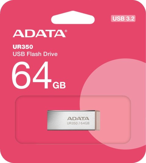 ADATA Adata Pendrive UR350 64GB USB3.2 Gen2 Metal brązowy