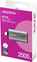 ADATA Adata Zewnętrzny dysk SSD SC750 2000G USB3.2C 1050/1000 MB/s