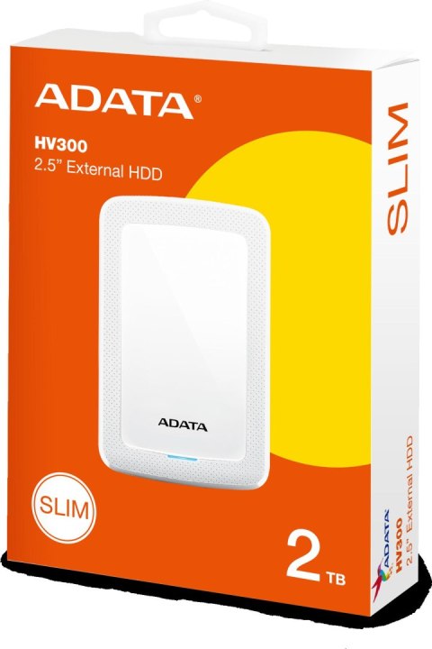 ADATA DYSK ZEWNĘTRZNY ADATA DashDrive HV300 2TB 2.5 USB3.1 Biały