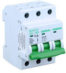 GACIA Wyłącznik nadmiarowoprądowy,6kA,B,3-pola,16A GACIA SB6L B 3P 16A